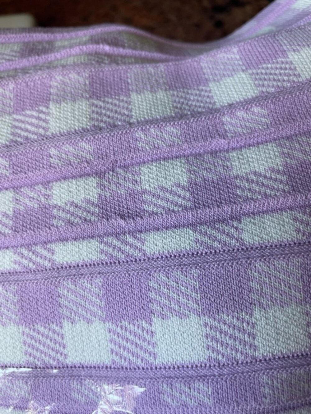 Aleeza Paris Lavender Gingham Pleated Skirt Large NWOT Purple Check Pastel - Picture 4 of 7